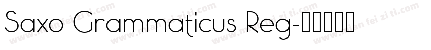 Saxo Grammaticus Reg字体转换